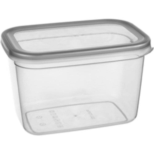 Poli Plastic Food Storage Container Box Grey 1.3 Litre 16 x 10 cm BNM0070 (Parcel Rate)