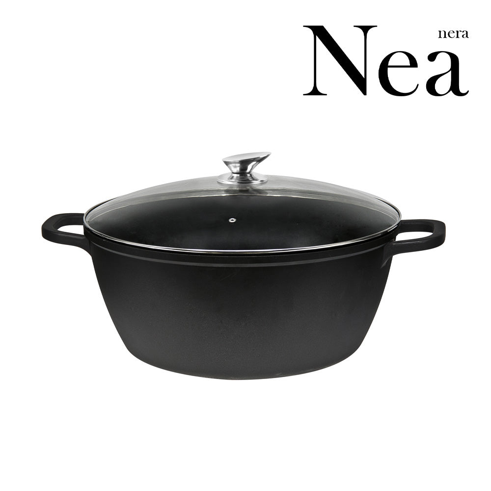 Nea Diecast Stockpot 36 cm Nera Black 11429 / 4224 (Big Parcel Rate)