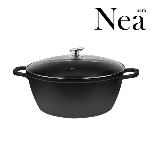 Nea Diecast Stockpot 36 cm Nera Black 11429 / 4224 (Big Parcel Rate)