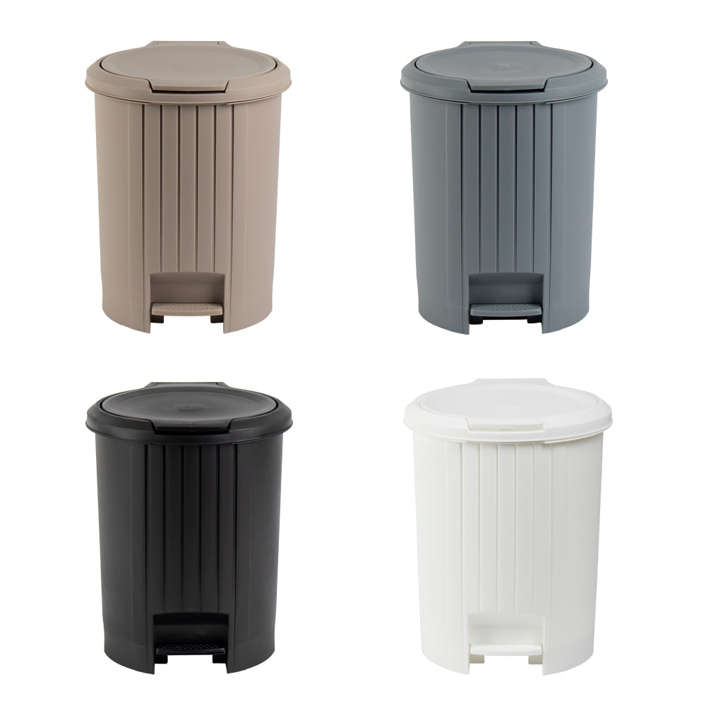 Tuffex Plastic Push Open Pedalled Bin 14L 27 x 35cm Assorted Colours 11892 / TP697 (Big Parcel Rate)