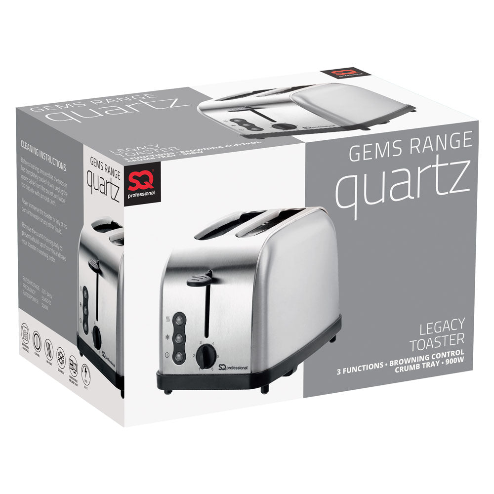 SQ Professional Gems Legacy 2 Slice Toaster 900W Quartz 3434 A (Parcel Rate)