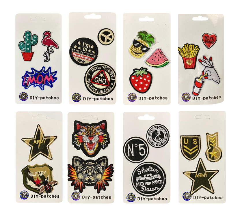 Embroidered / Sequinned Iron on Clothes Patches Set  Assorted Designs 5433 (Large Letter Rate)