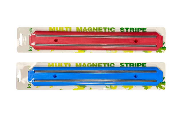 Strong Magnetic Kitchen Knife Wall Mounted Bar Holder Display Rack Strip 33cm Assorted Colours 6367 A  (Parcel Rate)