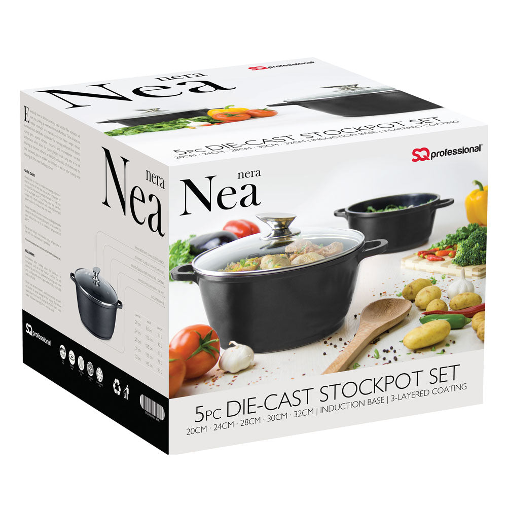 SQ Professional Nea Stockpot Set of 5 Nera 2958 / 6776  A (Big Parcel Rate)