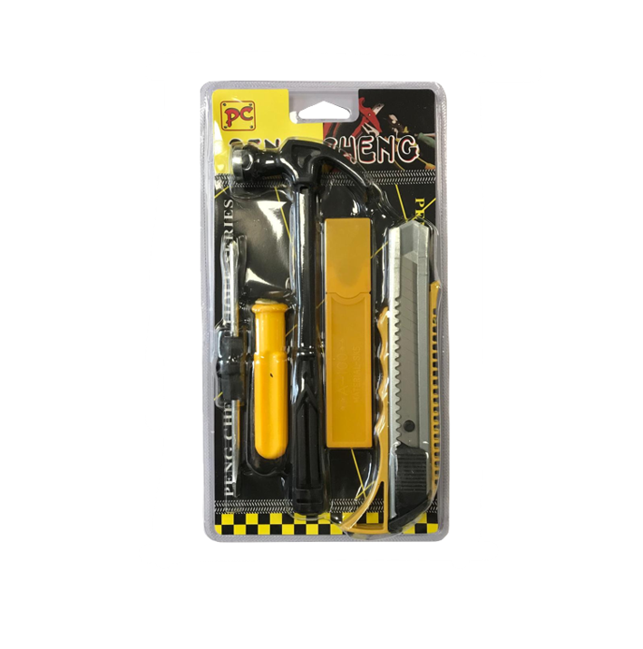 DIY Tools Set of 4 Hammer Screwdriver Stanley Knife 6919 (Parcel Rate)