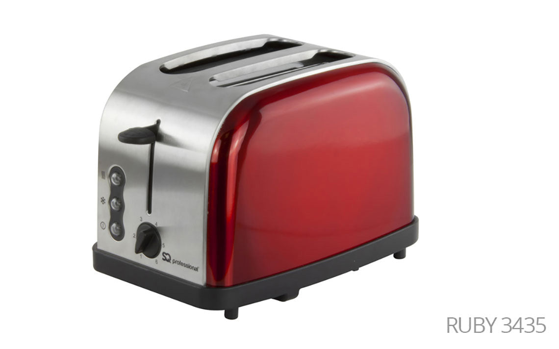 SQ Professional Gems Legacy 2 Slice Toaster 900W Ruby 3435 (Parcel Rate)