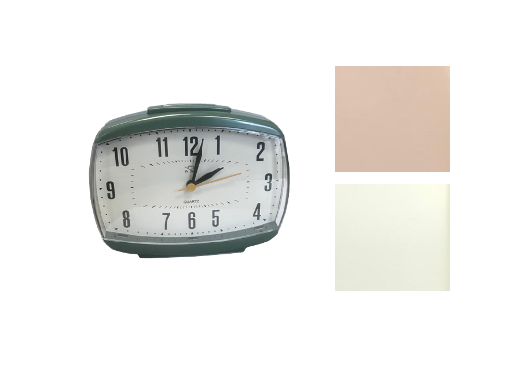 Alarm Clock 11 x 14 x 4.5 cm Assorted Colours 7502 (Parcel Rate)