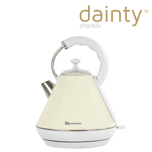 SQ Professional Dainty Legacy Kettle 1.8 Litre 2200 Watt Chantilly Cream 7926 (Parcel Rate)