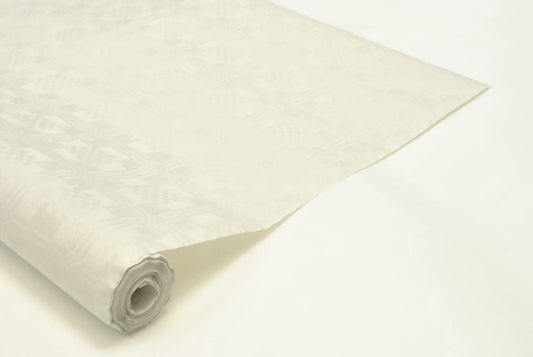 Eco Disposable Paper Table Banquet Roll White Damask 100 x 1.2m 895004 (Big Parcel Rate)