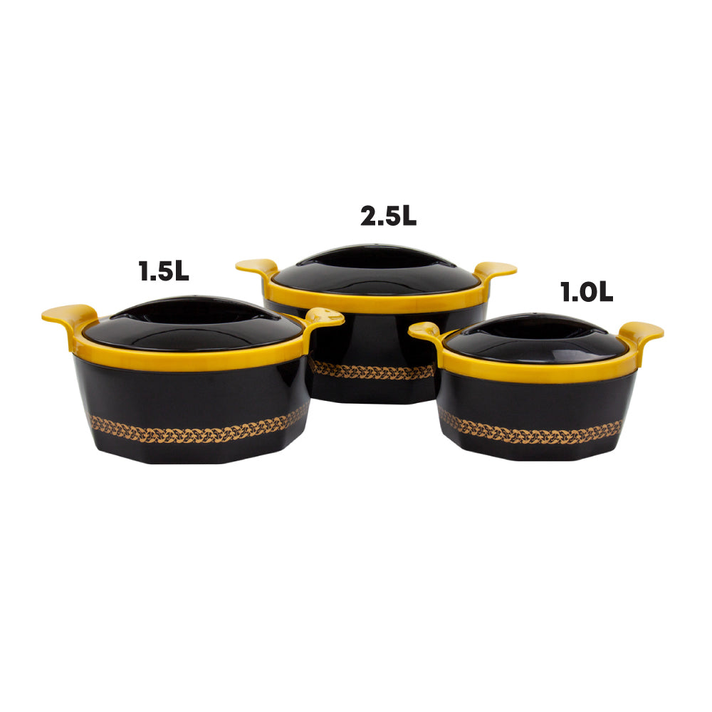 SQ Professional Fionna Hot Pot Set of 3 1.0 - 1.5 - 2.5L Black 9352 (Big Parcel Rate)