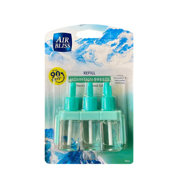 Air Bliss Air Freshener Scented Oil Plug In Refill 20ml Mountain Breeze AMB (Parcel Rate)