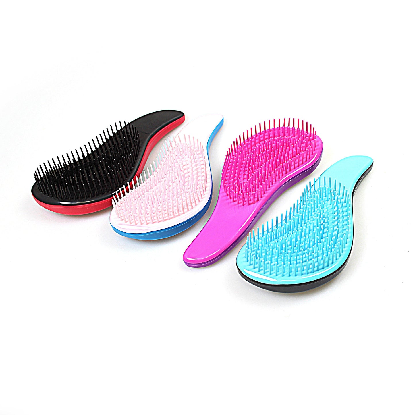 Plastic Detangling Hair Brush 18 cm Assorted Colours 7742 (Parcel Rate)