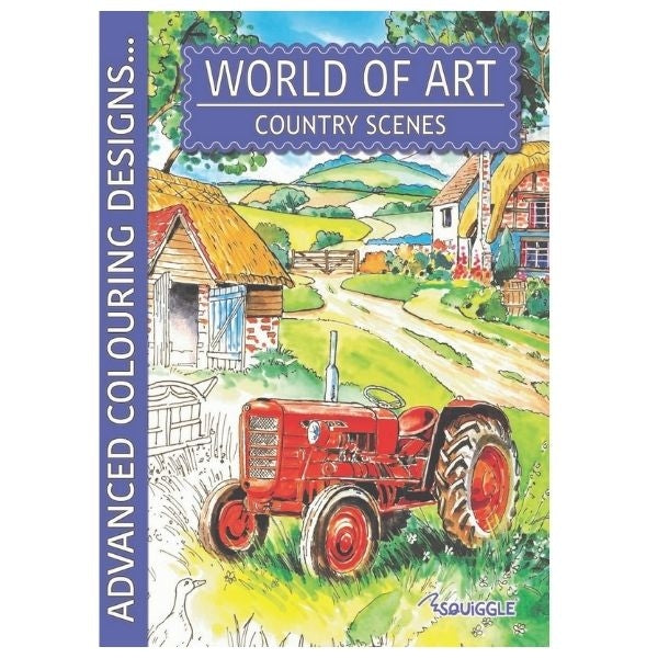 World of Art Adult Colouring Book Country Scenes, Castles & Cottages Assorted Designs  P2581 (Large Letter Rate)