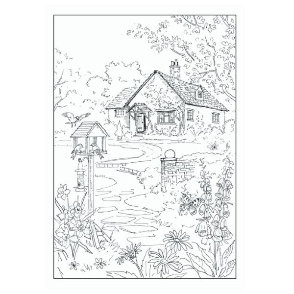 World of Art Adult Colouring Book Country Scenes, Castles & Cottages Assorted Designs  P2581 (Large Letter Rate)