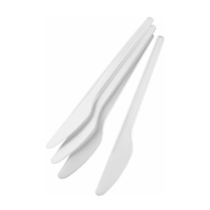 White Plastic Knife 16 cm Pack of 100 6165 (Parcel Rate)