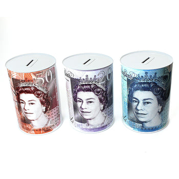 MTM (0.89  ) Medium Coin Money Tin Piggy Bank Money Savings Box 12cm x 16cm 2295/8888/MTM  (Parcel Rate)