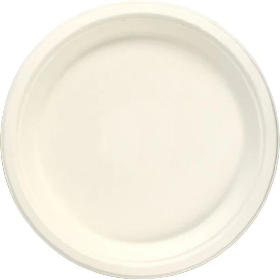 Disposable Compostable Eco-Bio Bagasse Sugarcane Plates 10" Pack of 100 ST81811 (Parcel Rate)