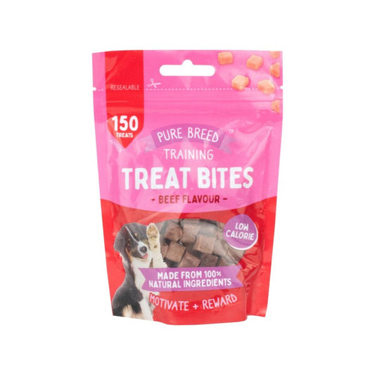 Pet Dog Treats Bites Dry Beef Cubes 100g 323889 (Parcel Rate)