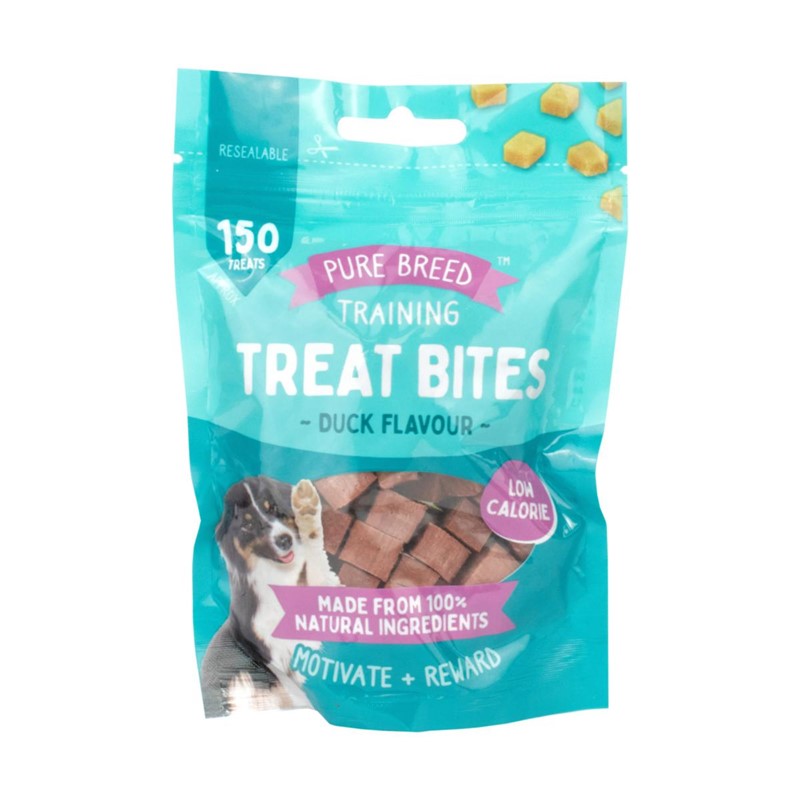 Pet Dog Treats Bites Dry Duck Cubes 100g 323888 (Parcel Rate)