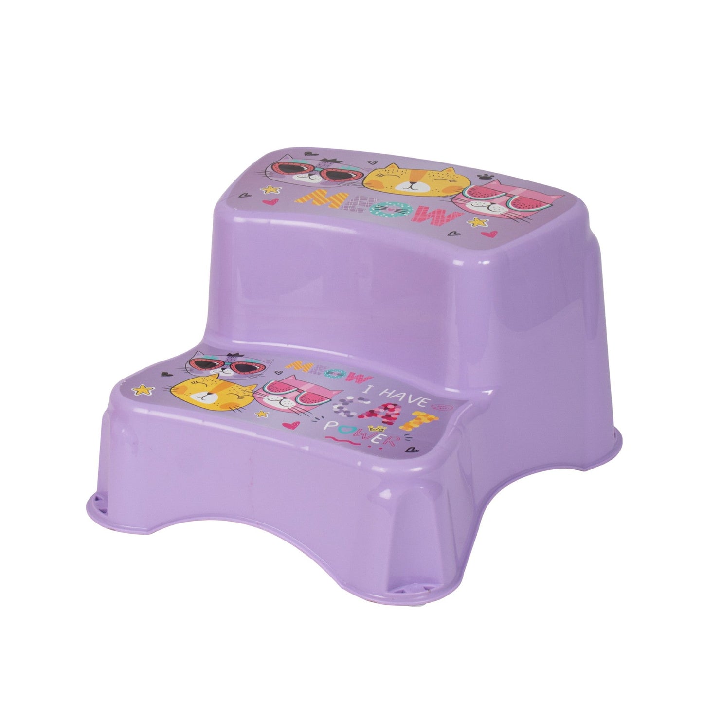 Tuffex Children Plastic Two Step Stool 39.5 x 35 x 23 cm Assorted Designs 10167 / TP506 A (Big Parcel Rate)