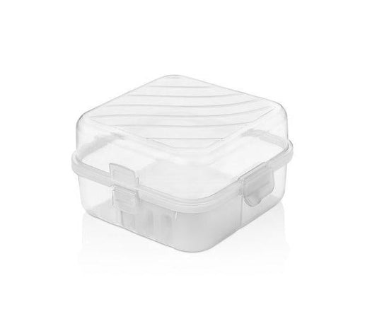 Hobby Plastic Square Food Storage Container Lunchbox Assorted Colours 021164 (Parcel Rate)