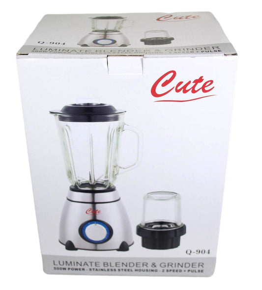 Cute Luminate Blender and Grinder 500W Assorted Colours Q904 (Parcel Rate)