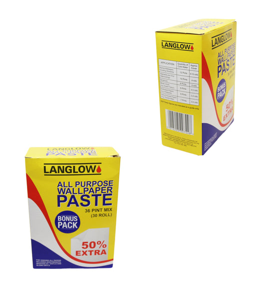 Langlow Classic All Purpose Wallpaper Paste 36 Pint Mix 0744 / 61-26 (Parcel Rate)