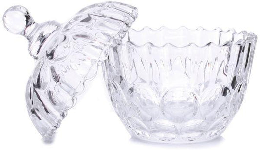 Glass Sugar Jar Sweets Bowl 14 x 10 cm 0870 (Parcel Rate)