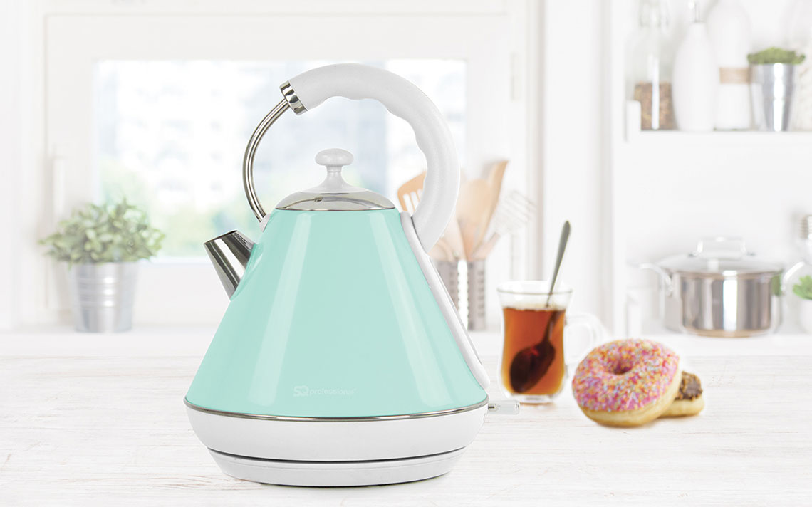 SQ Professional Dainty Legacy Kettle 1.8 Litre 2200 Watt Seafoam 9559 / 5978 (Parcel Rate)