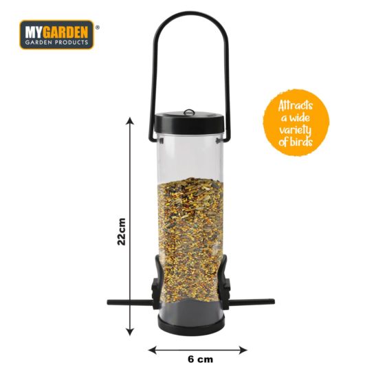 Garden Hanging Bird Seed Feeder Plastic 22 x 6 cm 1284 (Parcel Rate)