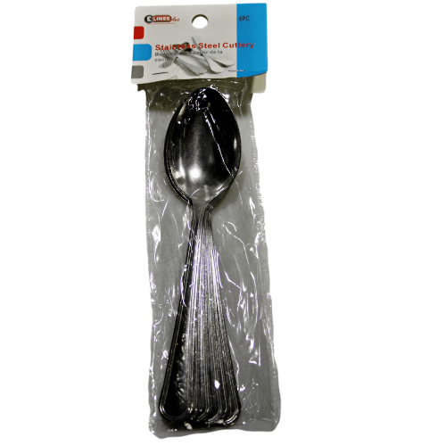 Stainless Steel Kitchen Spoons 17 x 3.8 cm Pack of 6 4047 A  (Large Letter Rate)