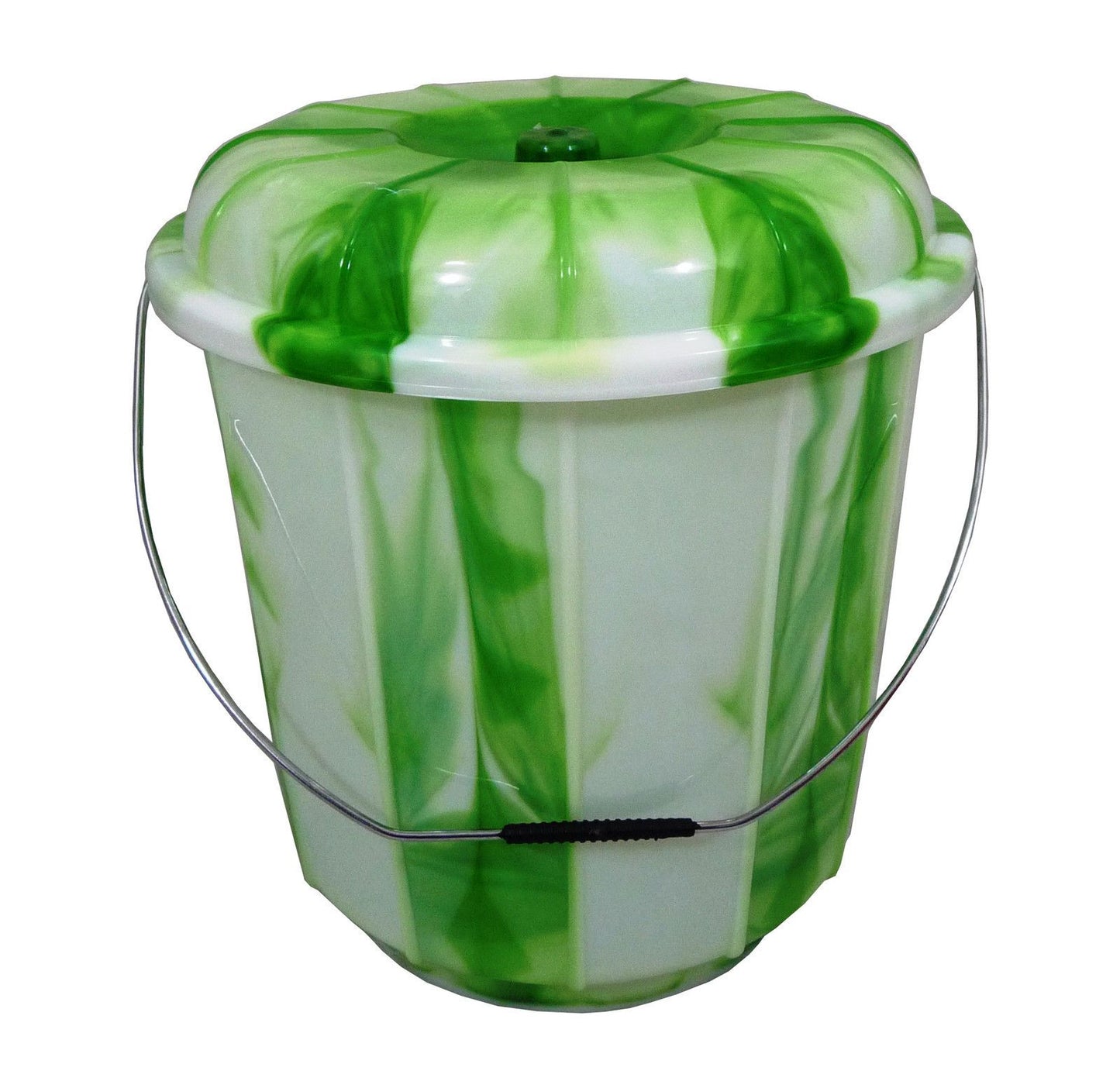 20 Litre Tie Dye Design Plastic Bucket Bin with Lid Assorted Colours MX4054 / 786985 A (Big Parcel Rate)