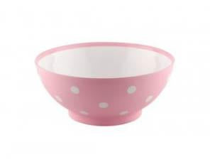 Hobby Round Spotty Salad Snacks Serving Bowl Pink 0.35 Litre 2281 (Parcel Rate)