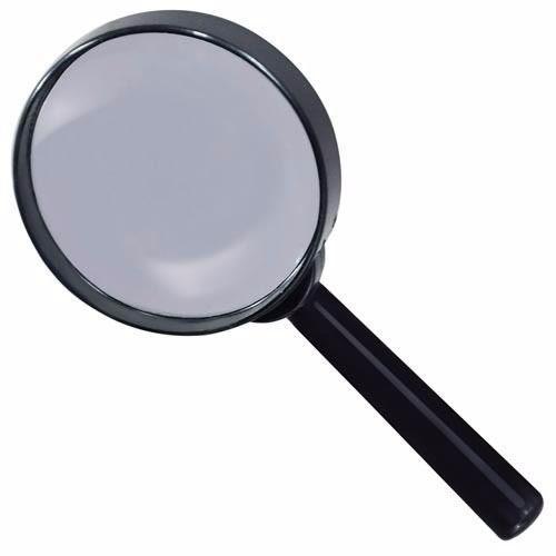 Multi Purpose Handheld  Magnifying Glass 90mm Black Frame 0605 (Parcel Rate)