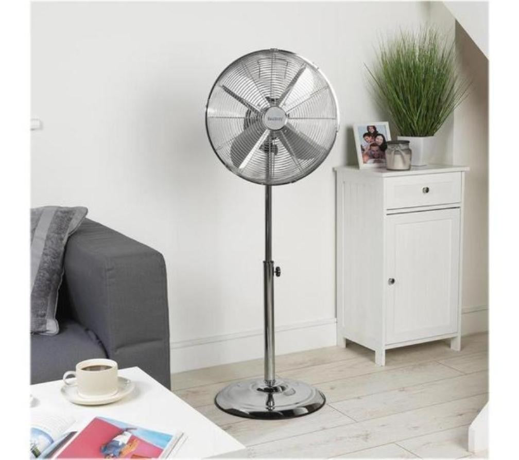 16" Inch Metal Chrome Round Floor Standing Fan SF16M (Big Parcel Rate)