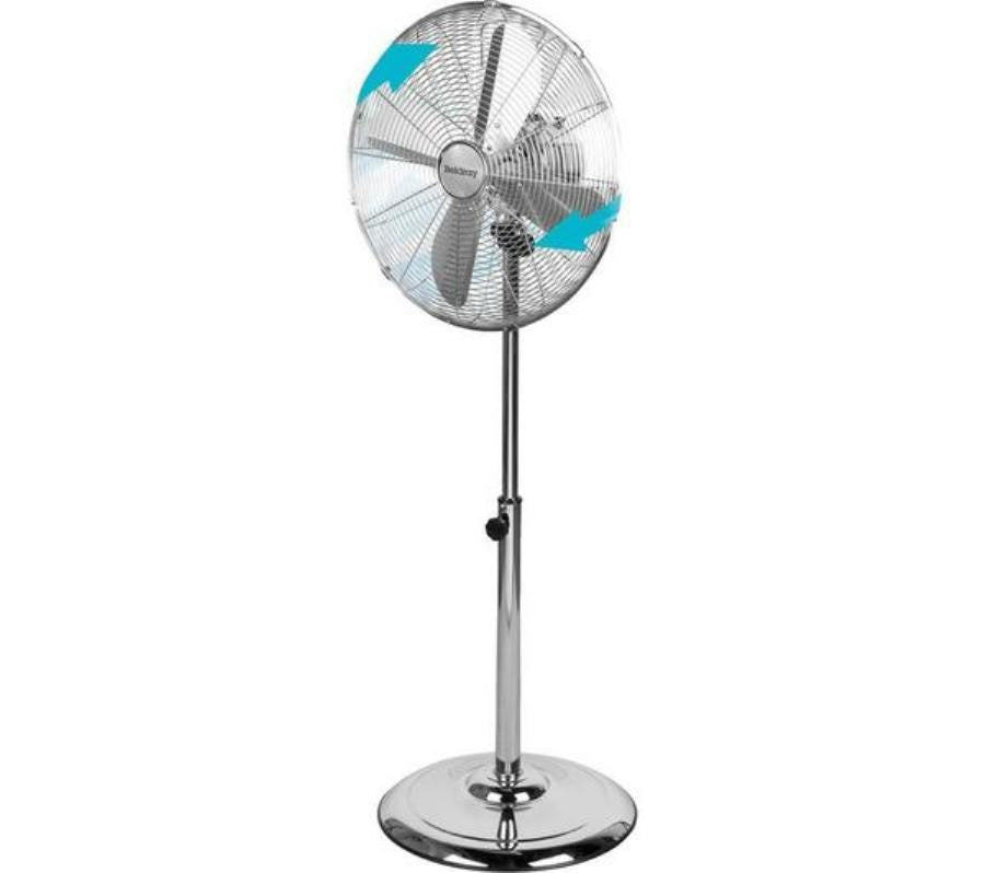 16" Inch Metal Chrome Round Floor Standing Fan SF16M (Big Parcel Rate)