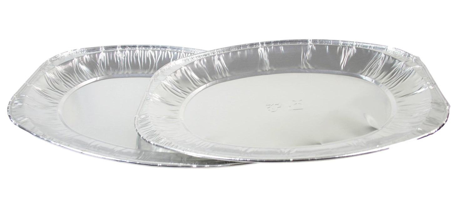 Pack Of 3 Aluminum Foil Oval Platter Serving Tray Oven Safe 297354 (Parcel Rate)