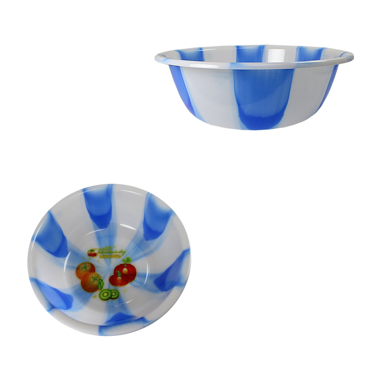 Tie Dye Print Plastic Kitchen Bowls Bowls Small 28 cm Assorted Colours 3064 (Parcel Rate)