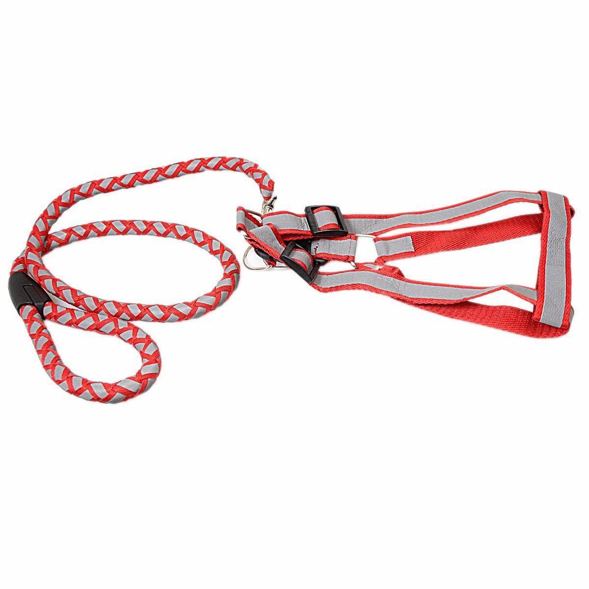 Reflective Dog Leash lead with Harness 100 cm Assorted Colours 0077 (Large Letter Rate)