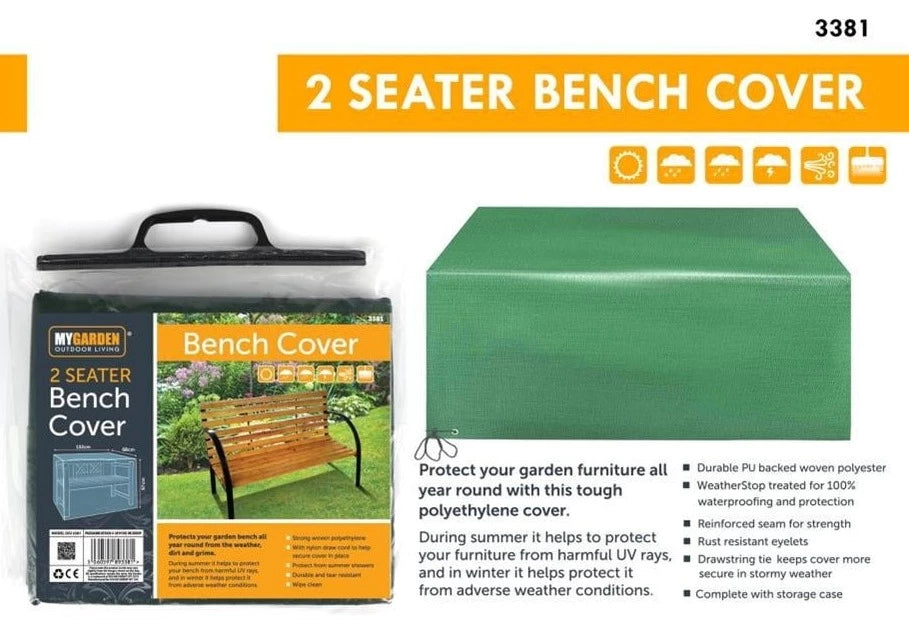 Garden Bench Cover 2 Seater 97 x 68 x 132 cm 3381 (Parcel Rate)