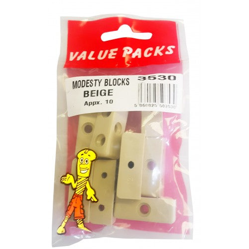 Value Pack Modesty Blocks Beige Pack of 10 3530 (Large Letter Rate)