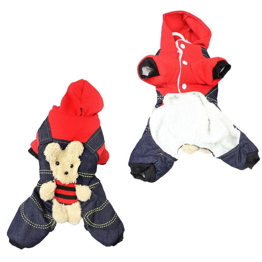 Pet Dog Coat Suit Jacket Teddy Bear Style One Size Small Assorted Colours 1812 (Parcel Rate)