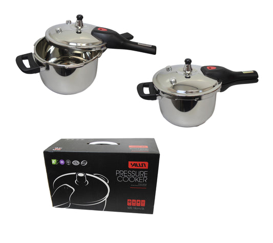 Aluminum Stainless Steel Pressure Cooker Catering Quality Pressure Cooker 18cm 3 Litre 8519 (Big Parcel Rate)