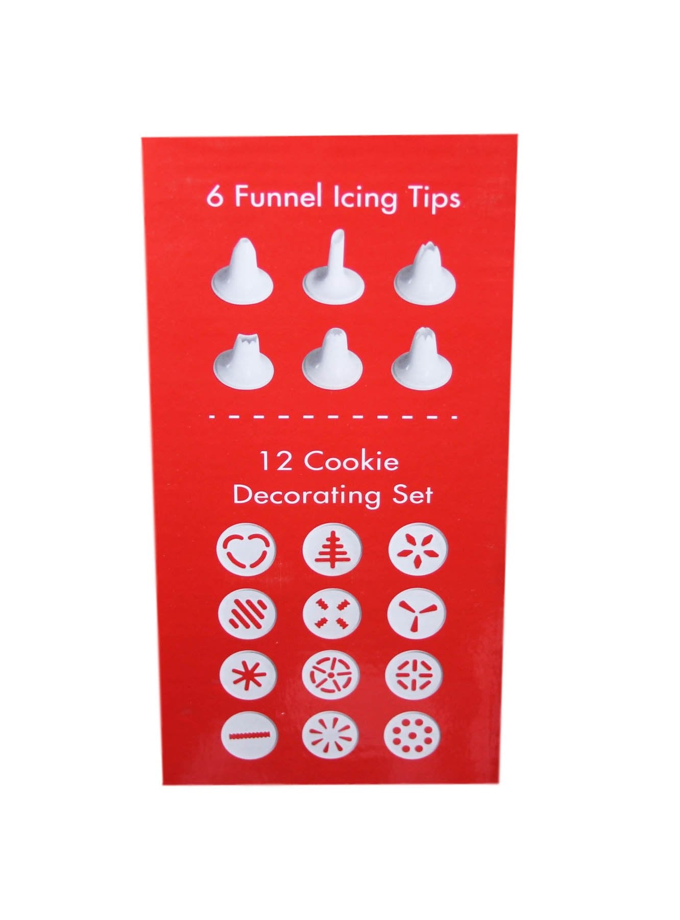 Cookie Press and Cake Decorator Set, 12 Cookie Decor Set, 6 Icing Funnels 4160 (Parcel Rate)