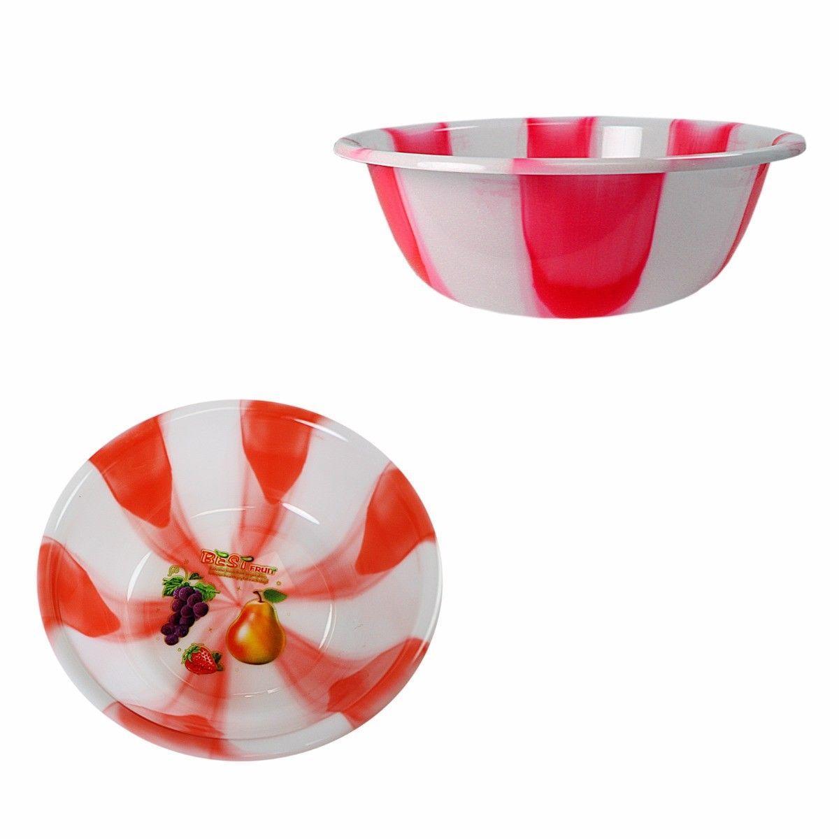 Tie Dye Print Plastic Kitchen Bowls Bowls Medium 31.5 cm Assorted Colours 3065 (Parcel Rate)