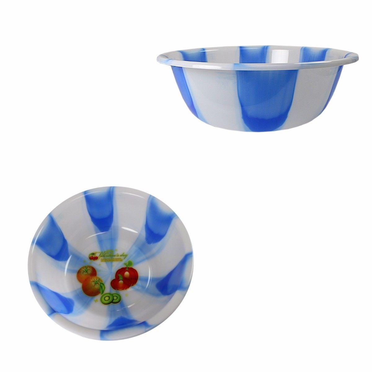 Tie Dye Print Plastic Kitchen Bowls Bowls Medium 31.5 cm Assorted Colours 3065 (Parcel Rate)