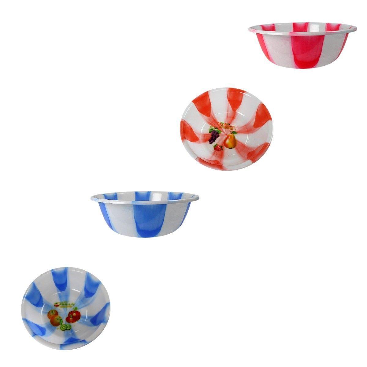 Tie Dye Print Plastic Kitchen Bowls Bowls Large 35 cm Assorted Colours 3066 (Parcel Rate)