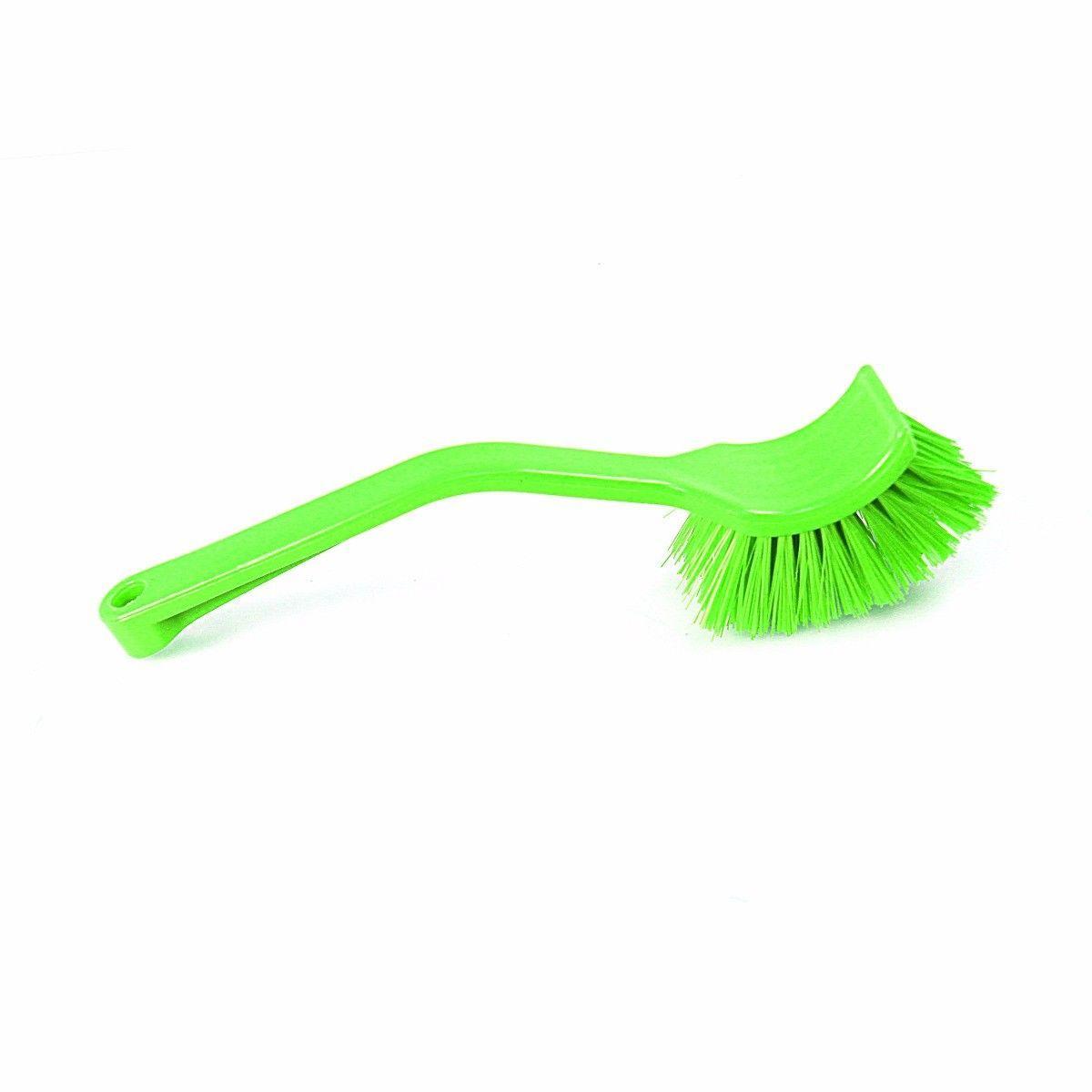 Plastic Dish Scrubbing Brush 19 cm Assorted Colours 4028 (Parcel Rate)