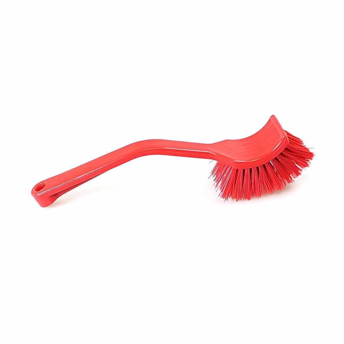 Plastic Dish Scrubbing Brush 19 cm Assorted Colours 4028 (Parcel Rate)