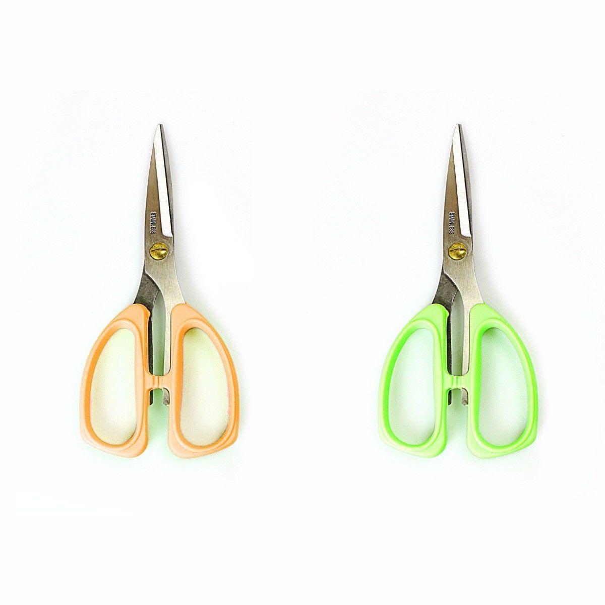 Stainless Steel Fabric And Kitchen Scissors Assorted Colours 0355 (Parcel Rate)